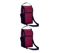 DIYEAH 2 Piezas Fiambrera Térmica de Gran Capacidad en Oxford, Roja | Aislante para Mantener Frío o Calor, Reutilizable y Resistente, Adecuado para Campamento y Aire Libre