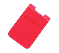 DIYEAH 2 Piezas Fundas Adhesivas De Doble Capa para Teléfono Móvil Bolsillo Trasero Tipo Parche Rojas Tarjetero para Teléfono Móvil Estuche