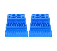 DIYEAH 2 Piezas Gradilla Trapezoidal de Plástico para Tubos de Centrífuga y Ensayo de 4 a 28mm Ranuras Múltiples Diseño Estable para Uso en Laboratorio y Experimentos