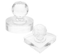 DIYEAH 2 Piezas Herramienta de Prensado para Sombra de Ojos, Sellador de Polvo Compacto Redondo Acrílico Transparente de 30mm y 59mm, Aplicador Reparador para Maquillaje Profesional