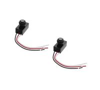 DIYEAH 2 Piezas Interruptor de Luz Automático para Iluminación Exterior con Sensor Fotoeléctrico Control Dusk To Dawn para Farolas y Lámparas de Jardín Compatible con Fuentes de Dc