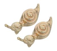 DIYEAH 2 Piezas Manija de Puerta de Mueble de Latón Dorado Diseño de Caracol, Tirador Vintage para Cajones y Armarios, Accesorio Decorativo y Funcional para Hogar y Bricolaje