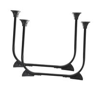 DIYEAH 2 Piezas Marco de Mesa Plegable Patas de Horquilla Plegables Patas de los Muebles Soporte Plegable Pararse Patas del sofá pies de gabinete Ajustables Gel de sílice Negro