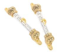 DIYEAH 2 Piezas Mezuzah Metálica para Puerta Hogar Diseño Antiguo Decorativo con Orificio Fácil Instalación Regalo Judaica Santidad Puerta