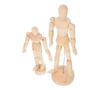 DIYEAH 2 Piezas Muñeco Articulado de Madera para Artistas de Figura Flexible con Joints para Dibujo y Estudio de Anatomía Herramienta para Ilustradores y