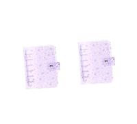 DIYEAH 2 Piezas para Cuaderno de Anillas con Diseño de Estrellas Moradas Funda PVC Resistente para Organizador Personal y Álbum de Recortes Compacto