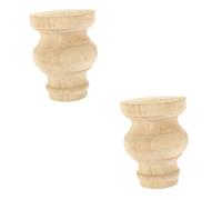 DIYEAH 2 Piezas Patas De Los Muebles Patas De Gabinete Forma Piernas Reemplazo Pies Viviendo Pies De Muebles Pata De Mueble Pata De Mueble De Madera Partes del Sofá Madera Caqui
