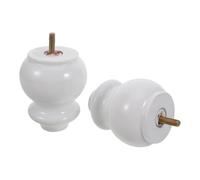 DIYEAH 2 Piezas Patas de Madera Maciza para Muebles Altas con Almohadilla Antideslizante Tornillos y Placa de Montaje Repuesto para Sofá Mesa Cómoda y Mueble TV