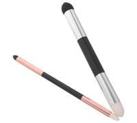 DIYEAH 2 Piezas Pinceles de Reutilizables para Sombras y Detalles Esponjas Lavables para Artistas Color Plata y Rosa Dorado