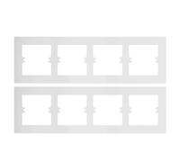 DIYEAH 2 Piezas Placa de Interruptor de Luz para Paredes de Plástico, Cubierta de Placa de Pared de Receptáculo Eléctrico 4-gang Instalación sin Esfuerzo para Oficina y Hogar