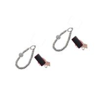 DIYEAH 2 Piezas Pulsera Móvil con Dijes de Bisutería y Cadena para Teléfono con de Strass Accesorio Resistente y Fácil de Instalar para Mujer y Niña