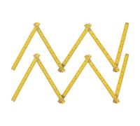 DIYEAH 2 Piezas Regla Plegable de Madera Doble Cara Regla Métrica Resistente y Compacta para Carpintería Bricolaje y Uso Aula