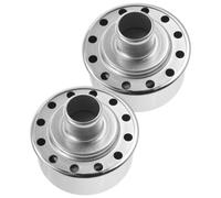 DIYEAH 2 Piezas Respiradero Redondo de Empuje para Tapa de Válvulas, Tubo | Metal Plata, Ajuste para 1-1/4 Pulgada, Restauración Clásica y Mejoras de Rendimiento