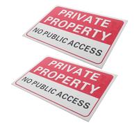 DIYEAH 2 Piezas Señal de No Entrada, Señal de Propiedad Privada Autoadhesiva de Plástico para Exterior, para Finca y Vivienda, Aviso Claro de Prohibido el Acceso