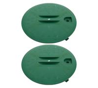 DIYEAH 2 Piezas Tapa Válvula de Riego de Agua de Plástico Verde, Cubierta Redonda para Caja de Válvulas Instalación Fácil y Control de Flujo para Jardín y Césped