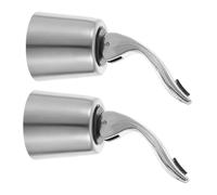 DIYEAH 2 Piezas Tapones de Vino de Acero Inoxidable y Plástico Tapón Expansible para Botellas Estándar Reutilizable y Hermético Compatible con Vino y Cerveza Pack de Unidades