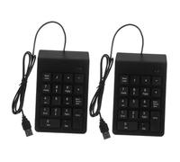 DIYEAH 2 Piezas Teclado Numérico USB Mecánico de 19 Teclas Compacto y Portátil, Teclado Numérico para Portátil Conexión USB Estable, Resistente al Desgaste para Sector Financiero y