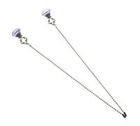 DIYEAH 2 Piezas Vintage Crystal Ceiling Fan Pull Chains With Adjustable Prism Ball Pendant Light Extenders For Bathroom And Toilet Lamps