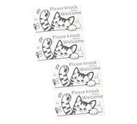 DIYEAH 2 Series Bienvenido A Knock On The Door Decor Letrero Colgante para Mirar Lindas Pegatinas De Pared para Sala De Juegos Colgador para Puerta Pegatina De Pared De Gato 2 Piezas*2