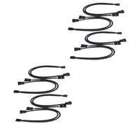 DIYEAH 2 Series Cable Divisor Pwm Pin Para Ventiladores De Cpu Adaptador Conexiones Para Ordenador Diseño Trenzado Negro Control De Temperatura Y 4 Piezas*2