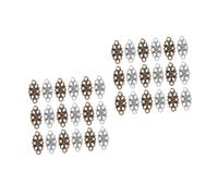 DIYEAH 2 Series Colgante Retro Conectores Colgantes Cuentas De Flor Pendientes Vintage Material Bisuteria Collar Diy Enlazador Pulsera Diy Linker Aleación 100 Piezas*2