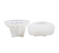 DIYEAH 2 Series Molde De Silicona Para Portavelas Diy Molde De Resina De Flor No Adherente Para Decoración Y Manualidades 2 Piezas*2