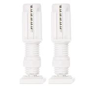 DIYEAH 2 Soportes de persiana de fácil instalación, sin taladros, de plástico Blanco, para Cortinas de Ventana, fijación Veneciana con Resorte para Oficina y Sala de Estar.