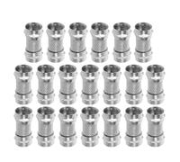 DIYEAH 20 adaptadores de acoplamiento con conector F coaxial: empalme de cable coaxial macho a macho - extensor de cable con conector cilíndrico tipo F para televisión