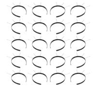 DIYEAH 20 Juegos Diadema de Plástico Negra Estructura Triangular y Muelles | Accesorio Reutilizable de Hierro y Plástico, Superficie Lisa, Ajuste Seguro, para Manualidades y Trayectos