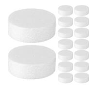 DIYEAH 20 piezas de círculos de espuma blanca redondos para manualidades, pequeños discos de espuma, cilindros, bloques para proyectos de arte DIY, modelado escolar, esculturas y decoraciones.
