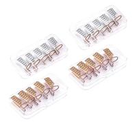 DIYEAH 20 Piezas Guía de Extensión de Uñas Formulario de Manicura de Aluminio Ajustable y Reutilizable Dorado y Plata, 4 Cajas, para DIY en Casa y Salones de Uñas