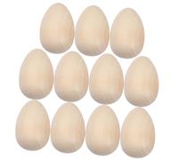 DIYEAH 20 Piezas Huevos de Madera sin para Decoración de Pascua de Juguetes de Madera Diy Decoraciones de Huevo para Manualidades para Clases y Fiestas