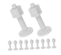 DIYEAH 20 piezas Kit de Tornillos Plásticos para Fijación Oculta Asiento Inodoro con Tuercas de Expansión Repuesto Rápido y Seguro para Tapadera Wc Estándar