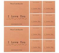 DIYEAH 20 Unidades Tarjetas de Aprendizaje Código Morse Cuadradas para Principiantes Educativo para Decodificar Letras y Crear Pulseras de Amistad para Boda y Regalo Romántico