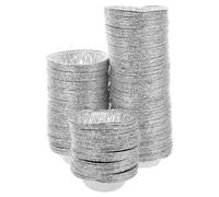 DIYEAH 200 Moldes de Aluminio para Tartaletas de Huevo y Cheesecakes, Bandejas Pequeñas de Papel de Aluminio, Práctica Herramienta para Hornear en Hotel o Restaurante