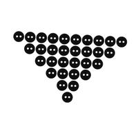 DIYEAH 200 Piezas Botones de Plástico Negros para Camisas y Manualidades Botones Redondos para Confección Bricolaje y Scrapbooking