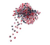 DIYEAH 200 Piezas Crackle Glass Beads Mixed Round Spacer Beads Bulk For DIY Jewelry Making For Bracelets Necklaces Earrings Craft Supplies