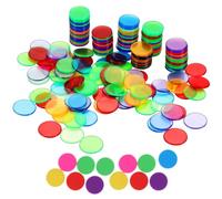DIYEAH 200 Piezas Fichas de Bingo de 19mm de Plástico | Redondas, para Contar y Clasificar, Juego Educativo, Recompensas por Puntos, Uso en Bingo y Matemáticas Color Aleatorio