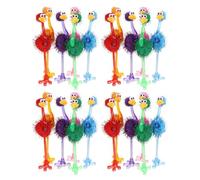 DIYEAH 24 Piezas Bolígrafo de Tinta Forma de Avestruz de Felpa y Plástico, Ligero y Fácil de Guardar, Adecuado para Decoracion Colegio y Papelería Kawaii Estilo Varios estilos