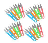 DIYEAH 24 piezas Tijeras de Costura con Mango de Plástico Cortahilos U Forma Ergonómica Ligeras y Duraderas para Bordado Manualidades y Recorte Preciso Color Aleatorio Color Aleatorio