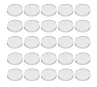 DIYEAH 25 Almohadillas Antideslizantes para mesas de Vidrio de 20 mm, Protectores Redondos de Goma Transparentes no Adhesivos para Marcos de Fotos y armarios de Cocina.