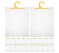 DIYEAH 25 Unidades Bolsas Colgantes y Resistentes al Polvo y Humedad de PE Transparentes Auto Sellantes con Gancho Reutilizables Tamaño 37x26 Cm para Proteger Suministros de Oficina y