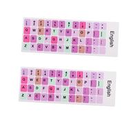 DIYEAH 2hojas Pegatinas Decorativas Teclado Portátil Letras Inglés Fácil Cambio Idioma