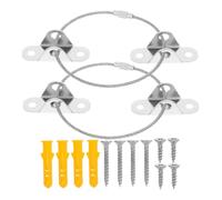 DIYEAH 2juegos Dispositivo Anticaída Para Muebles De Acero Inoxidable Correas De Seguridad Prueba De Antisísmicas Para Estanterías Armarios y Protección Contra Caídas