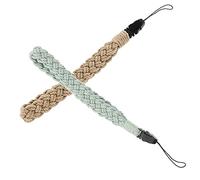 DIYEAH 2piezas Correa Para Teléfono Móvil De Cuerdas Tejidas Correas Decorativas Muñeca Cordon Para Teléfono Celular Para Diario y Actividades Al Aire