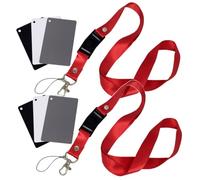 DIYEAH 2piezas Tarjeta De Colores y Tarjeta De Balance De Blancos para Fotografía con Cordón para Comprobador De Película