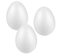 DIYEAH 3 Huevos de Pascua de Espuma de Poliestireno para Manualidades Diy, 15x10,5cm, Livianos y Lisos, Ideales para Adornos y Actividades Familiares