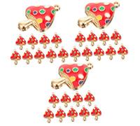 DIYEAH 3 Juegos Colgante De Aleación De Hongos Tridimensionales Coloridos Que Gotea Aceite DIY Accesorios Colgante Rojo 10 Piezas Mini Hongos DIY Charms De Hongos Esmaltados 10 Uds * 3