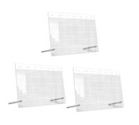 DIYEAH 3 Juegos Tablero Acrílico Transparente de Sobremesa para Notas y Planificación Semanal Pizarra Blanca Borrable con Orientación para Oficina Estudiantes y Profesores de Unidades