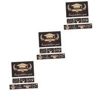 DIYEAH 3 Juegos Tarjeta De Consejos De Graduación Compromiso Felicidades Único Tarjeta De Felicitación De Graduación Tarjetas De Elementos De Graduación Papel Golden 8 Hojas * 3